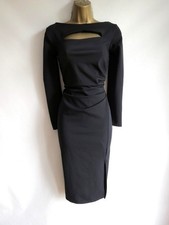 Coast black cut out wiggle pencil dress size 14