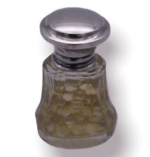 Antique Silver Topped Smelling Salts Bottle, Hallmarked Silver, Glass and Silver