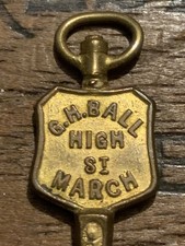 GH Ball High St March Cambridgeshire Pocket Watch PocketWatch Key Antique