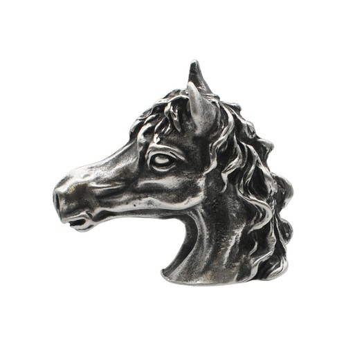 English made pewter horse head - english,