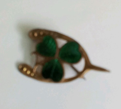 Vintage good luck brooch - vintage,