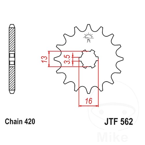 Front sprocket tooth 420 - tooth,