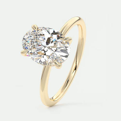 18k yellow gold engagement - gold,