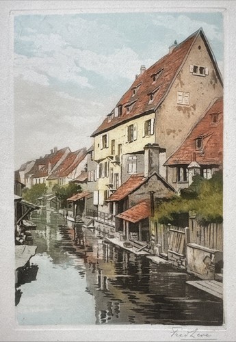 Fred leve colored aquatint - leve,