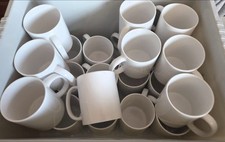 Plain white mugs - white,
