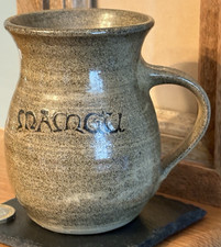 VGC Vintage Tregaron Wales Cymru POTTERY MUG - MAMGU - genuine - Now closed