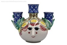 EXTREMELY RARE Bjorn Wiinblad Studio Denmark Women 3 Candle Holder / Vase