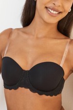 1 pair CLEAR BRA STRAPS Party Wedding Dress Back Clip Strap Cleavage Enhancer