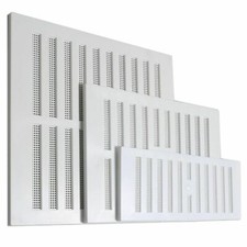 White Plastic Hit & Miss Adjustable Air Vent Open & Shut Ventilator Cover Grille