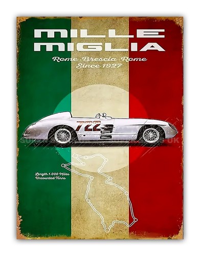 Vintage style mille - style, miglia