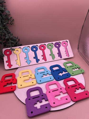 Montessori wooden keys locks - keys, &