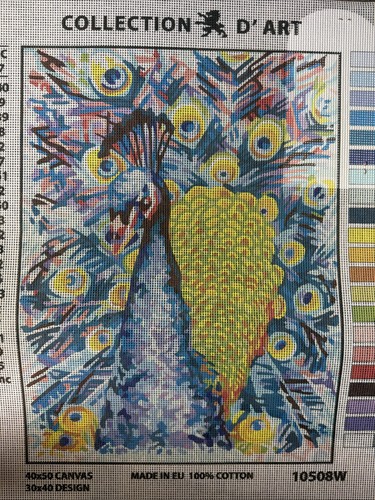 Printed needlepoint canvas