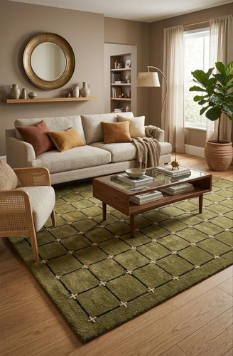Hand tufted wool rug - tufted, modern