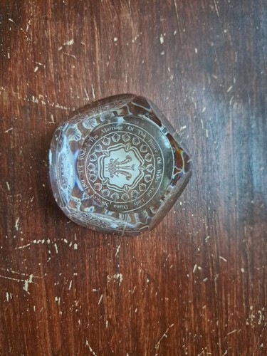 Glass paperweight royal - paperweight,