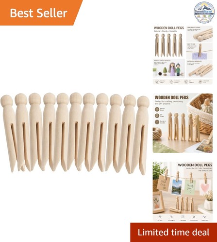 Round wooden clothespins 12pcs - clothespins,