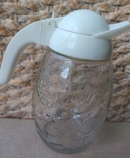 Vtg Glass Juice Pitcher Carafe
