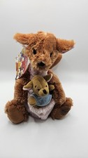 Disney Store Kanga and Roo Soft Plush with Disney Stamp Winnie the Pooh 9''