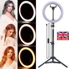 12 inch LED Selfie Live Ring Light with 2.1M Tripod Stand Phone Holder UK