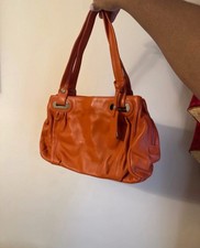 Jasper Conran Designer Hand Bag Orange Real Leather