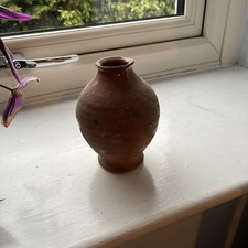 Hand Made Terracotta Vase Or Urn 15cm High Decorative Piece