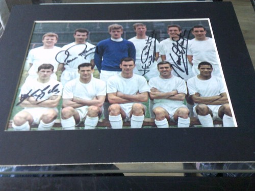 Leeds united signed mounted - signed,