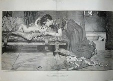 Old antique print alma tadema - old,