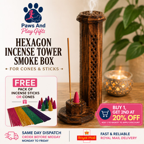 Wooden hexagon incense - wooden,