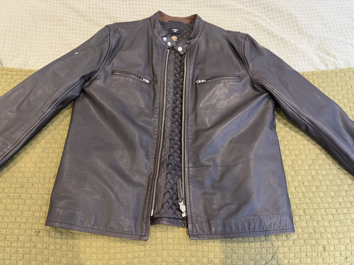 Superdry mens leather jacket - superdry,
