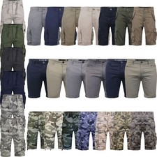 Mens Crosshatch Denim Cargo