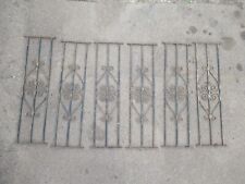 6x RECLAIMED VINTAGE ORNATE METAL IRON LATICE WORK PANEL GARDEN FENCE WALL Q