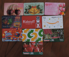 10 DIFFERENT AUSTRALIAN/AUSTRALIA GIFT CARDS.  COLLECTORS ITEM. NO VALUE. LOT 8