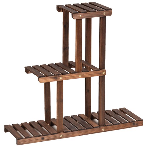Wood plant stand tier - 3-tier,