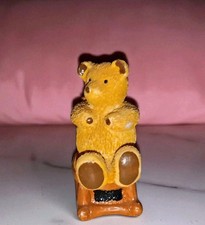 RR Hill Upcott Collection Miniture Rocking Chair 3cm Bear Ex Condition No Box. 