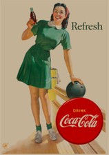VINTAGE COKE POSTER 1950's