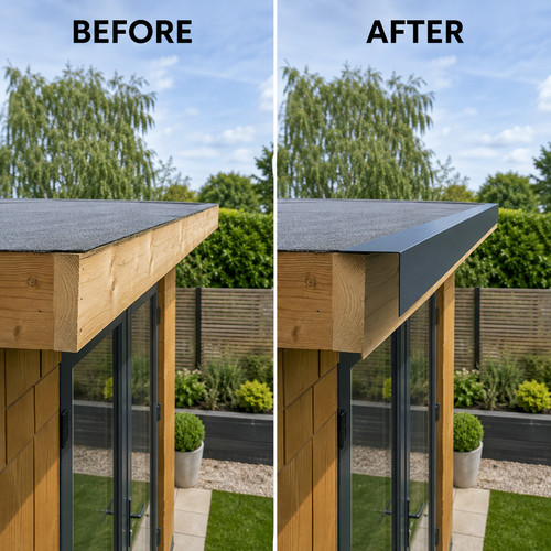 Slate blue roof corner - blue,