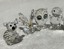 FOUR Swarovski Glass Animals
