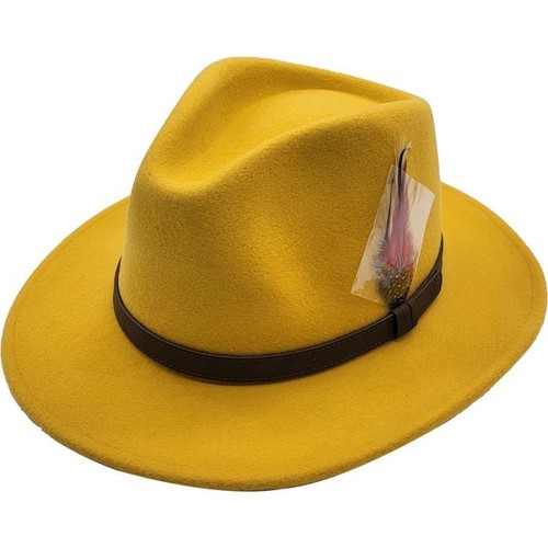 100 wool felt fedora - fedora, –