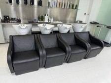 Back Wash Basin Hairdressing Chair with Neck Rest and Bucket