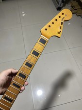 24inch 22 fret Roasted Maple electric guitar neck for JAGUAR Body  black block