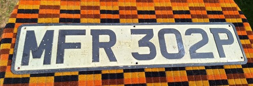 Original reg plate mfr302p - original,
