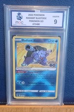 Pokémon TCG Radiant Blastoise Pokemon Go 018/078 Grade MGC 9
