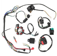 Complete Wiring Harness Kit Electric Wire Loom for 4-Stroke 50cc 70cc 110c 125cc
