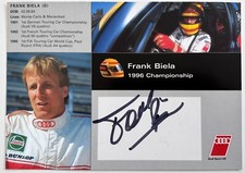 Frank Biela  BTCC WTCC DTM Touring Cars Audi Le Mans Hand Signed Autograph