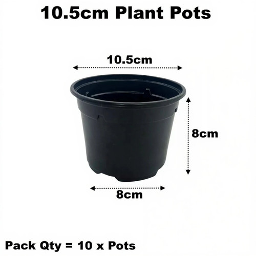 5cm plant pots black - 10.5cm,