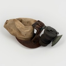 Antique Coal Miner Canvas Hat
