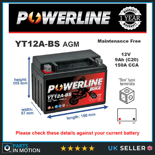 Powerline battery ct12a - powerline, ct12a-bs