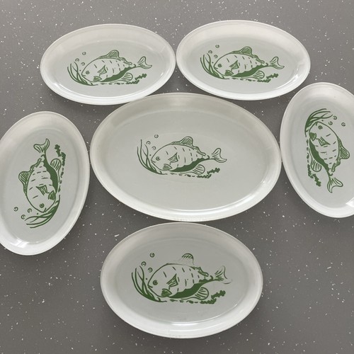 Vintage fish plates frosted - fish, plates,frosted