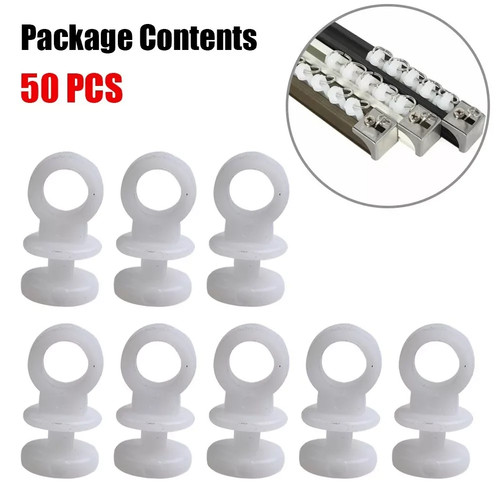 Plastic curtain track hooks - track,