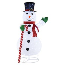 150cm Pre-Lit Lighted Snowman