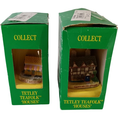 Vintage tetley teafolk houses - vintage,